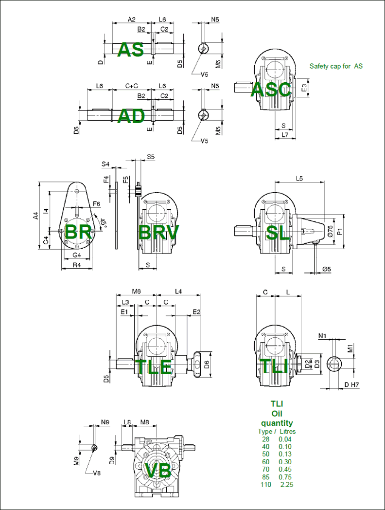 выходной вал SRS-RS